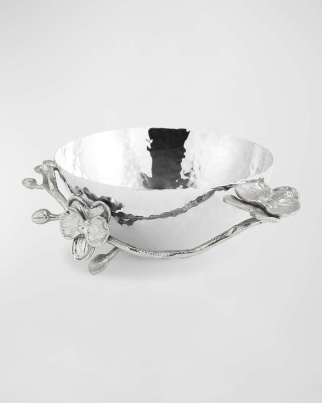 White Orchid Nut Bowl